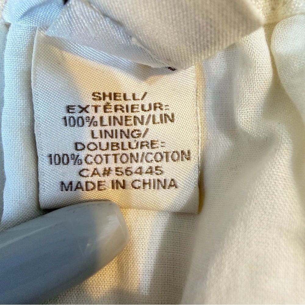 J Crew 100% Linen Elastic Waist Skirt Cream Ivory Size 2 - Picture 5 of 6
